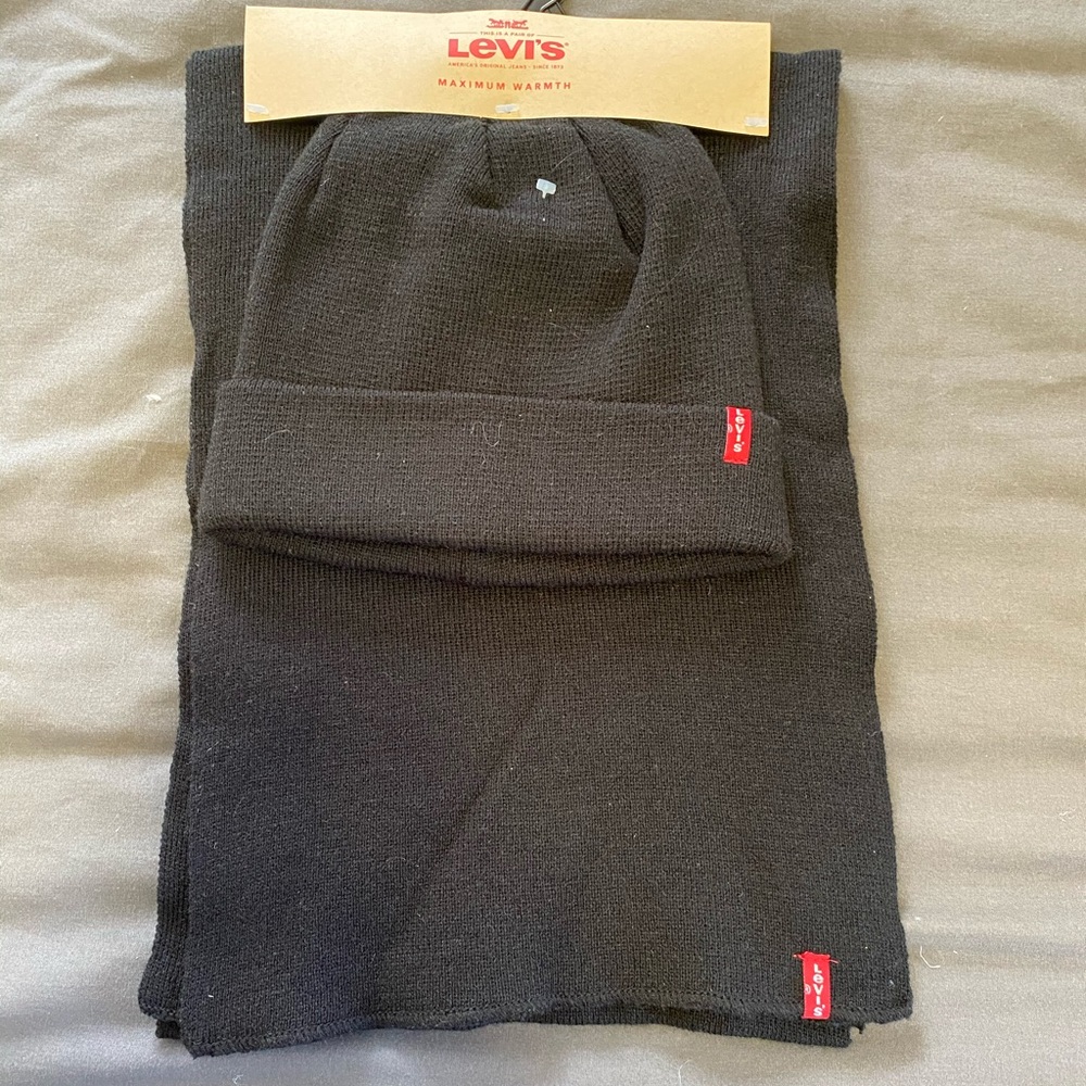 Black hat and scarf set. Brand new with tags!